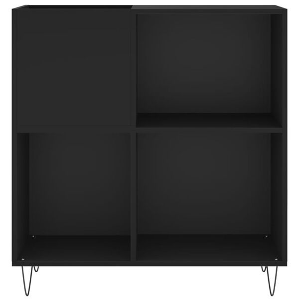vidaXL Hifi-benk svart 84,5x38x89 cm konstruert tre