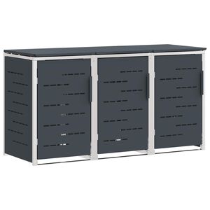 vidaXL Avfallsbeholderoppbevaring Antrasitt 207 x 77,5 x 112,5 cm