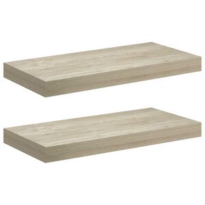 vidaXL Flytende vegghyller 2 stk eik 50x23x3,8 cm MDF