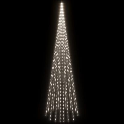 vidaXL Juletre på flaggstang 1134 LED kaldhvit 800 cm
