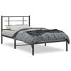 vidaXL Sengeramme i metall med hodegavl svart 100x200 cm