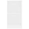 vidaXL Bokhylle hvit 40x24x75 cm konstruert tre