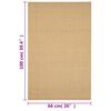 vidaXL Teppe naturlig sisal 66x100 cm