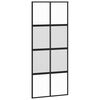 vidaXL Skyved&oslash;r svart 90x205 cm herdet glass og aluminium