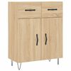 vidaXL Highboard sonoma eik 69,5x34x180 cm konstruert tre