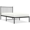 vidaXL Sengeramme i metall med hodegavl svart 90x190 cm