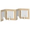 vidaXL Foldbar hundegitter med stativer 4 stk. Sonoma eik 241 cm