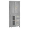 vidaXL Highboard gr&aring; sonoma 69,5x34x180 cm konstruert tre