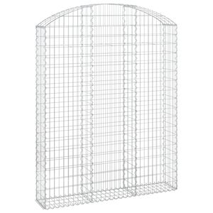 vidaXL Gabionkurv buet 150x30x180/200 cm galvanisert jern