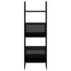 vidaXL Bokhyllesett 4 deler h&oslash;yglans svart konstruert tre