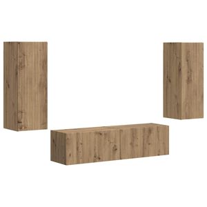 vidaXL TV-benksett Veggmontert 2 pcs Artisan Eik Konstruert tre