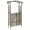 vidaXL Pergola med port 116x40x204 cm heltre gran gr&aring;