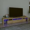 vidaXL TV-benk med LED-lys sonoma eik 230x36,5x40 cm