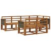 vidaXL Utend&oslash;rs sofa-sett 7 pcs Naturlig Solid akasietre