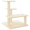 vidaXL Kattetre med klorestolper i sisal kremhvit 61 cm