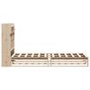 vidaXL Seng med bokhylle uten madrass 90x200 cm heltre furu