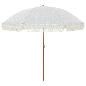 vidaXL Strandparasol 205 x 205 x 210 cm Polyester og st&aring;l Rund
