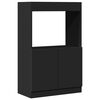 vidaXL Highboard svart 63x33x100 cm konstruert tre