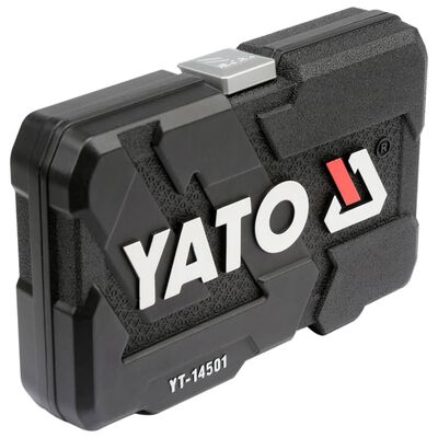 YATO Verktøysett i 56 deler metall svart YT-14501