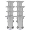 vidaXL Runde sofaben 8 stk krom 120 mm