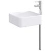 vidaXL Vaskeservant for bad Krom 36,5 x 36,5 x 13 cm Metall