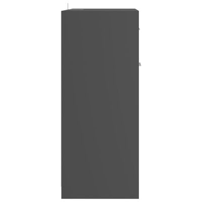 vidaXL Baderomsskap høyglans grå 60x33x80 cm sponplate