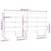 vidaXL Sengegavl 160x3x80 cm heltre furu