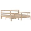 vidaXL Sengeramme med hodegavl 200x200 cm heltre furu