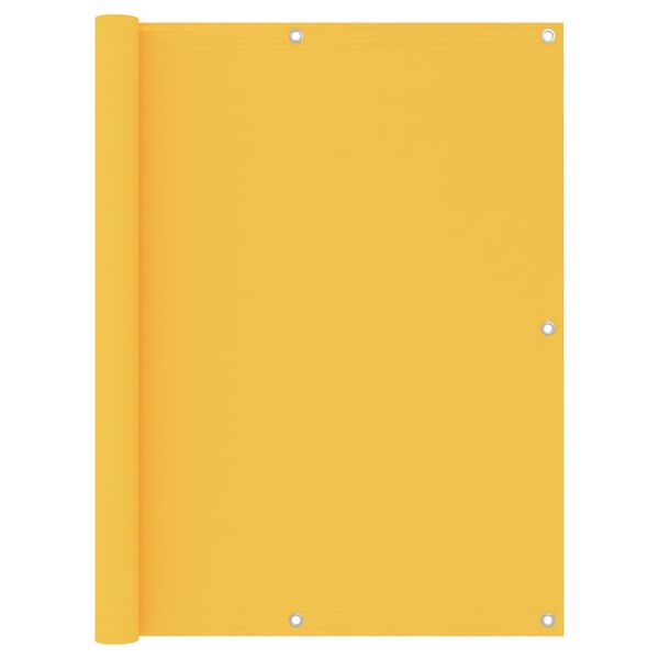 vidaXL Balkongskjerm gul 120x400 cm oxfordstoff