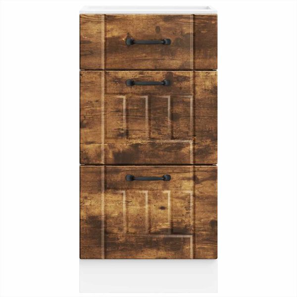 vidaXL Kj&oslash;kken underskap Lucca r&oslash;kt eik konstruert tre