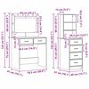 vidaXL Sminkebord med skuff Brun 78.5 x 41 x 135 cm Konstruert tre