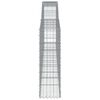 vidaXL Gabionkurver buede 15 stk 400x30x100/120 cm galvanisert jern