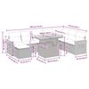 vidaXL Hagesofaer med puter 9 deler beige polyrotting akasie
