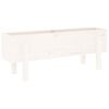 vidaXL H&oslash;ybed for hage hvit 101x30x38 cm heltre furu