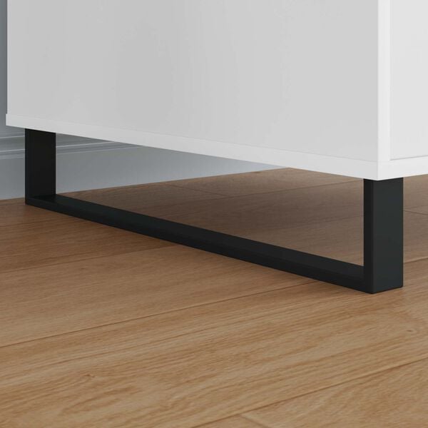 vidaXL M&oslash;belf&oslash;tter 12 pcs Svart 59,6 x 4 x 10 mm Jern