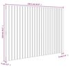vidaXL Veggmontert sengegavl svart 159,5x3x110 cm heltre furu
