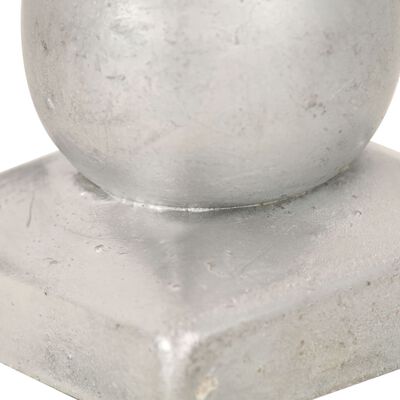 vidaXL Stolpehatter 6 stk ballformet galvanisert metall 91x91 mm