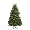 vidaXL Kunstig juletre med 300 LED gr&oslash;nn 210 cm PVC og metall