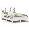 vidaXL Seng med bokhylle uten madrass hvit 120x190 cm heltre furu