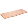 vidaXL Benkeplate til bad lysebrun 100x40x2 cm behandlet heltre