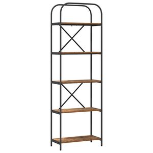 vidaXL Bokhylle 5 niv&aring;er 60 x 30 x 183 cm Konstruert tre Gammelt tre