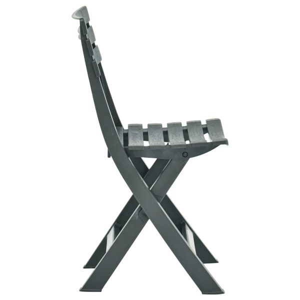 vidaXL Foldbare hagestoler 2 stk plast grønn