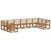 vidaXL Utend&oslash;rs sofa-sett 10 pcs Naturlig Solid akasietre