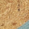vidaXL Bordmatter 6 stk naturell og gr&oslash;nn 38 cm rund jute og bomull