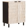 vidaXL Serviesskap 60 x 33 x 75 cm Massiv mango tre Hvit Vask Finish