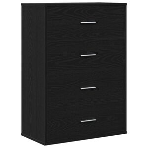 vidaXL Serviesskap Svart Eik 60 x 31 x 84 cm Konstruert tre