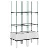 vidaXL Plantekasse med espalier hvit 80x40x142,5 cm PP