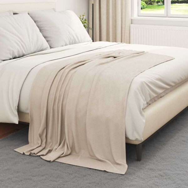 vidaXL Kastepledd 6 pcs Beige 170 x 130 cm Fleece