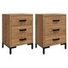 vidaXL Nattbord 2 stk 40x30x55 cm heltre furu