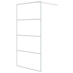 vidaXL Dusjvegg hvit 100x195 cm klart ESG-glass